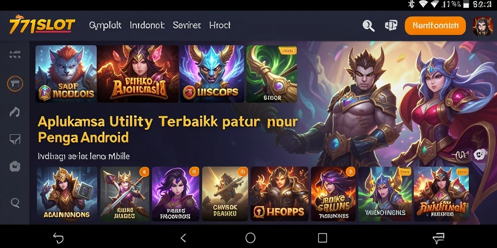 Tampilan screenshot utama 171SLOT menampilkan fitur utility yang efisien.