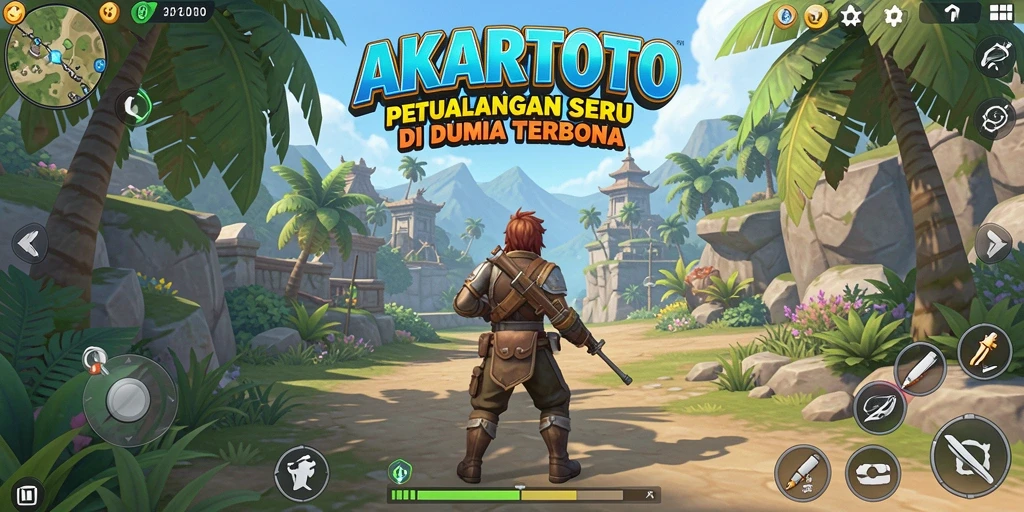 Tampilan gameplay seru di dunia terbuka AKARTOTO.