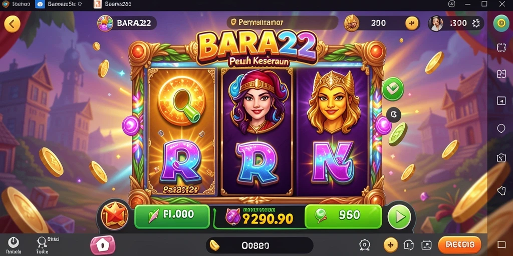 Tangkapan layar gameplay BARA22 yang penuh warna dan menarik.