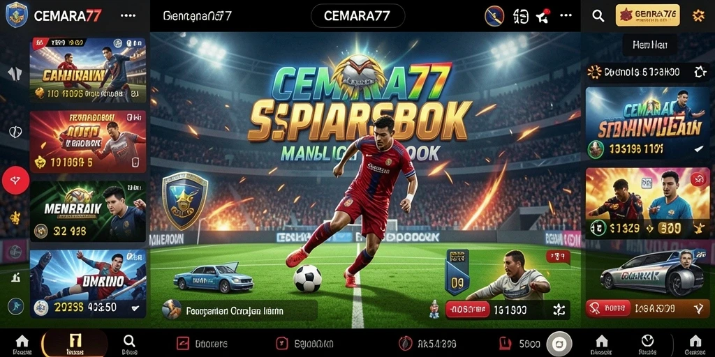 Tampilan antarmuka CEMARA77 yang menarik saat bermain sportsbook.