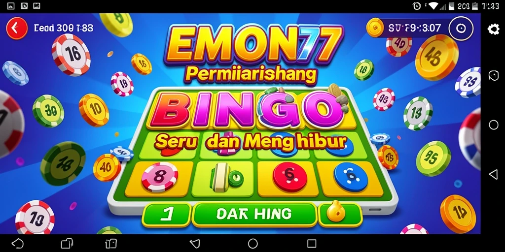 Tampilan gameplay seru EMON77 dengan nuansa Bingo yang menarik.
