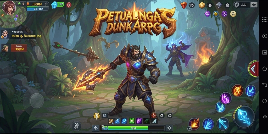 Screenshot gameplay J200M menampilkan aksi seru dan karakter fantastis.