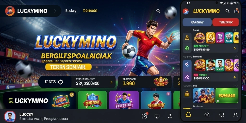 Tampilan screenshot LUCKYMINO menampilkan fitur taruhan olahraga yang menarik.