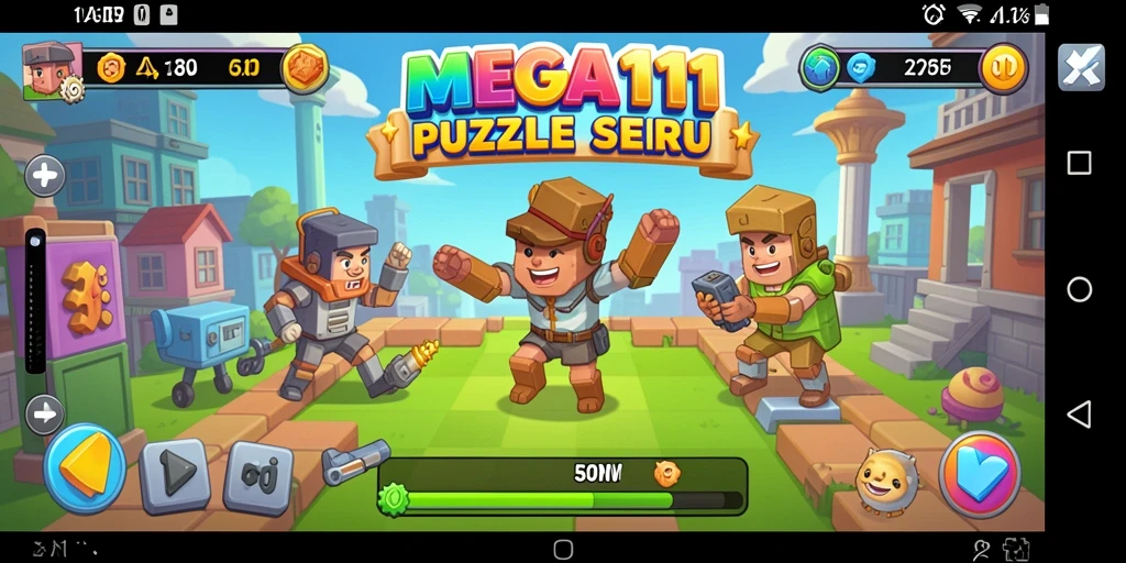 Tampilan gameplay seru dari MEGA111 dengan puzzle menantang.