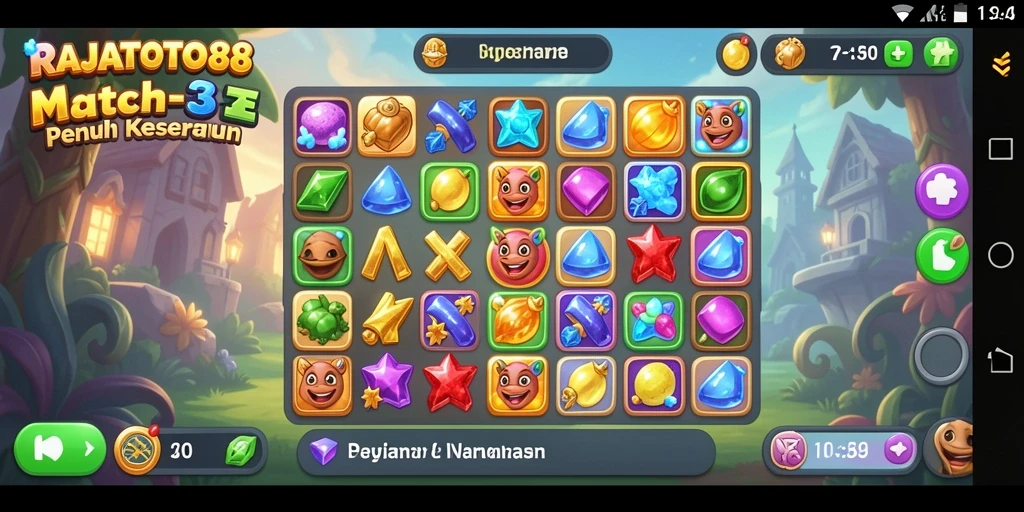 Gameplay seru RAJATOTO88 dengan blok berwarna-warni yang mencolok.