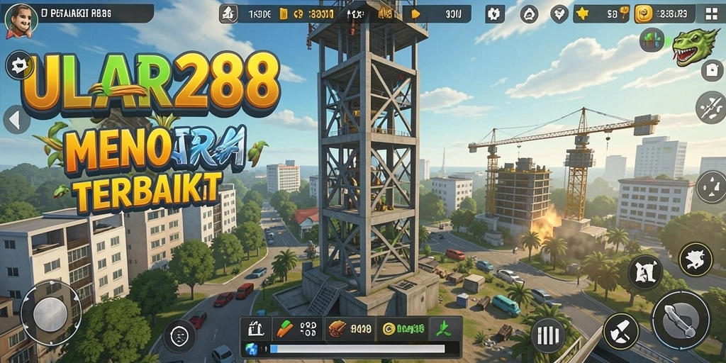 Screenshot gameplay ULAR288 menampilkan aksi seru dalam Tower Defense.