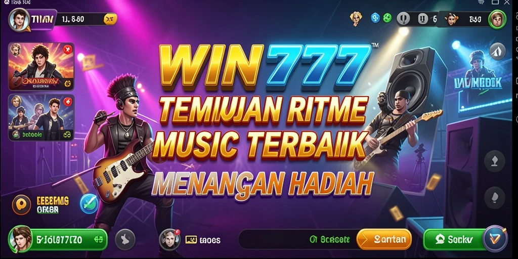 Tampilan screenshot WIN777 menampilkan gameplay seru dengan berbagai musik.