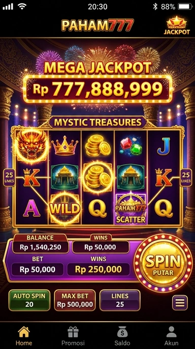Screenshot aplikasi paham777 dengan banyak pilihan unduhan.